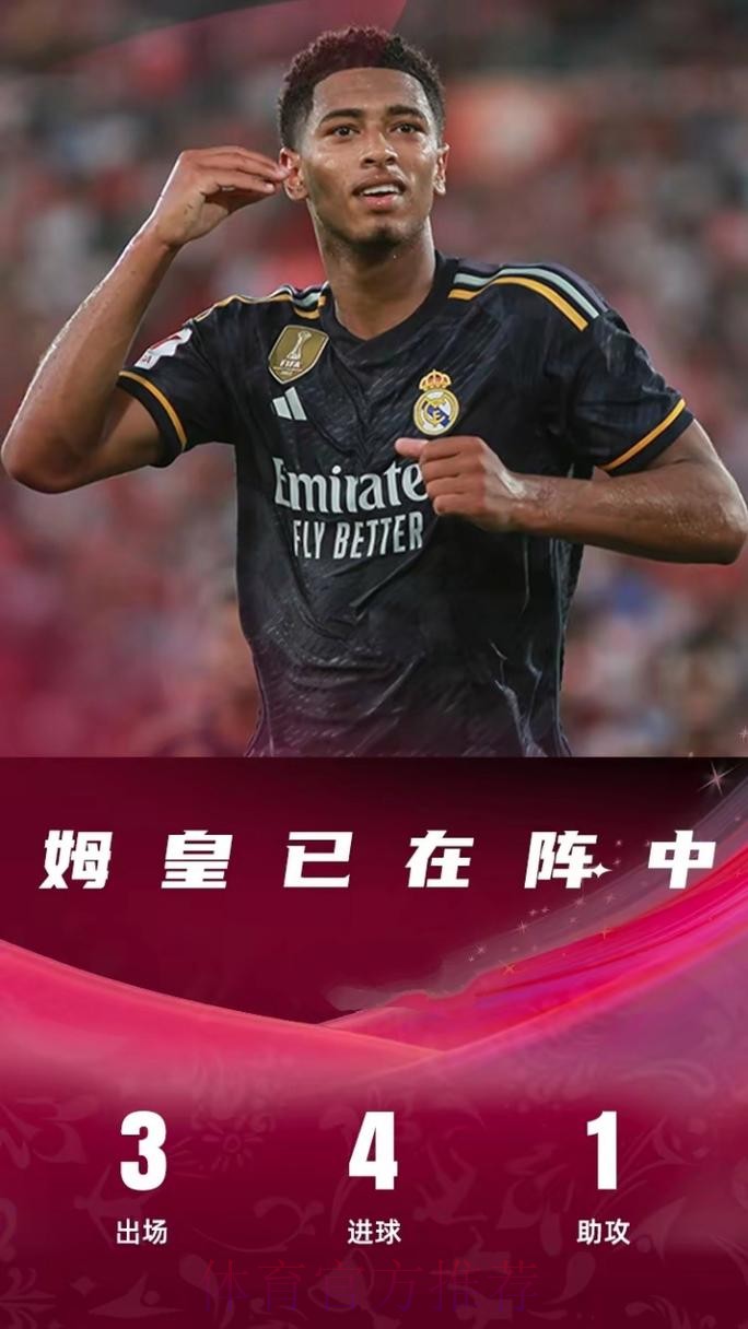 西甲-贝林厄姆制胜&3轮4球1助 皇马1-0塞尔塔